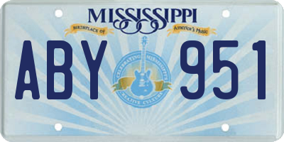 MS license plate ABY951