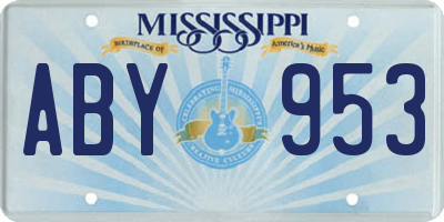 MS license plate ABY953