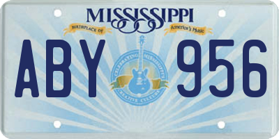 MS license plate ABY956