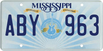MS license plate ABY963