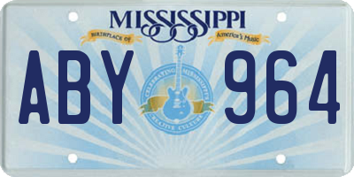 MS license plate ABY964