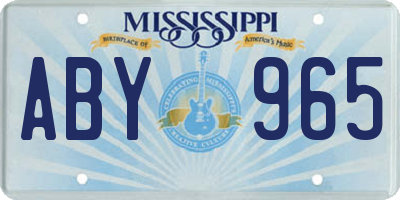 MS license plate ABY965