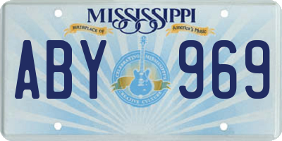 MS license plate ABY969