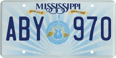 MS license plate ABY970