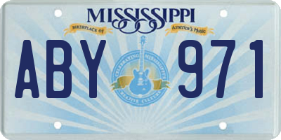 MS license plate ABY971