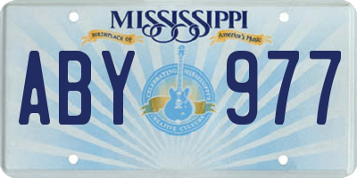 MS license plate ABY977