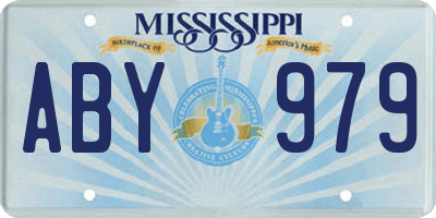 MS license plate ABY979