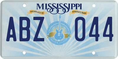 MS license plate ABZ044