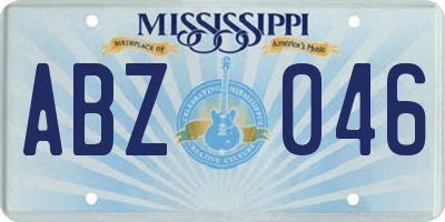 MS license plate ABZ046
