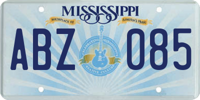 MS license plate ABZ085