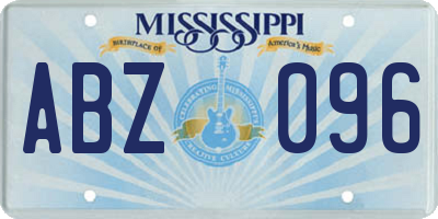 MS license plate ABZ096