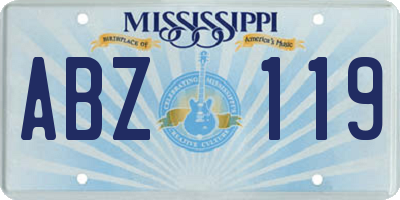 MS license plate ABZ119