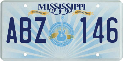 MS license plate ABZ146