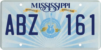MS license plate ABZ161