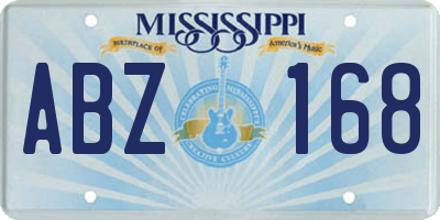 MS license plate ABZ168
