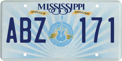 MS license plate ABZ171