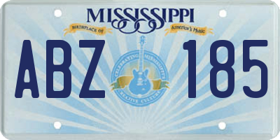 MS license plate ABZ185