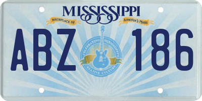 MS license plate ABZ186