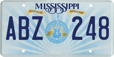 MS license plate ABZ248
