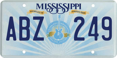 MS license plate ABZ249