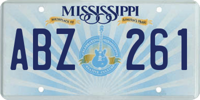 MS license plate ABZ261