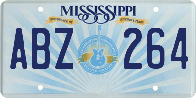 MS license plate ABZ264