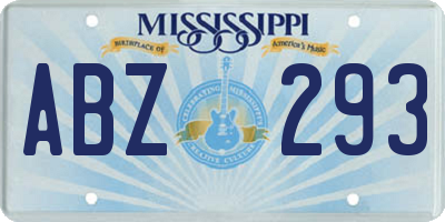 MS license plate ABZ293