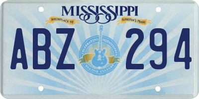 MS license plate ABZ294