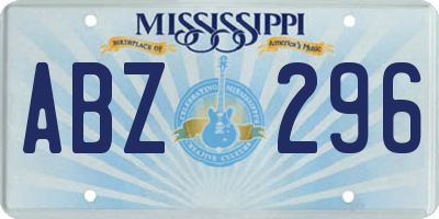 MS license plate ABZ296
