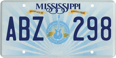 MS license plate ABZ298