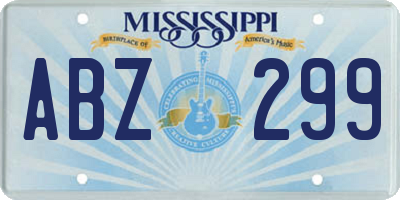 MS license plate ABZ299