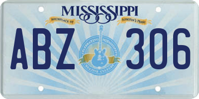 MS license plate ABZ306