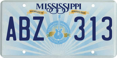MS license plate ABZ313