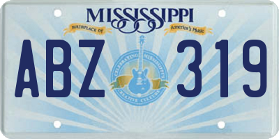 MS license plate ABZ319