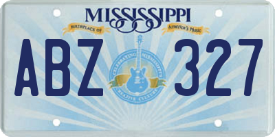 MS license plate ABZ327