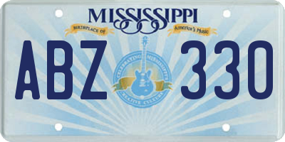 MS license plate ABZ330