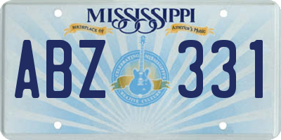 MS license plate ABZ331