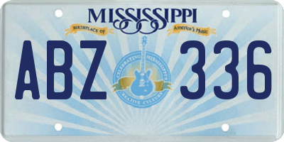 MS license plate ABZ336