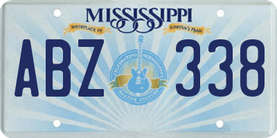 MS license plate ABZ338