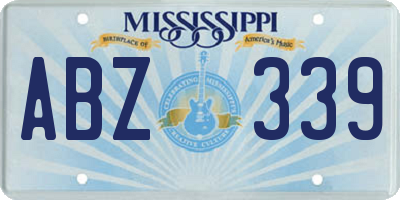 MS license plate ABZ339