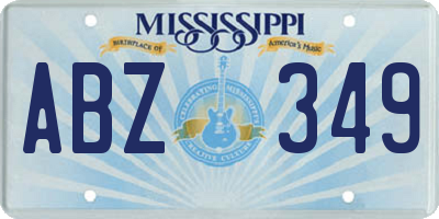 MS license plate ABZ349