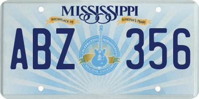MS license plate ABZ356