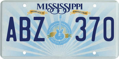 MS license plate ABZ370