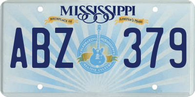 MS license plate ABZ379
