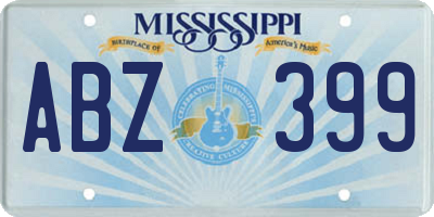 MS license plate ABZ399