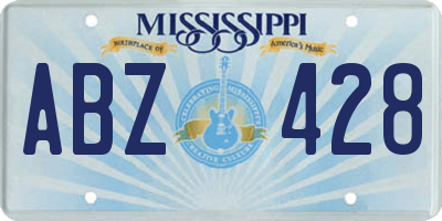 MS license plate ABZ428