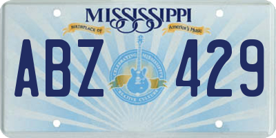 MS license plate ABZ429