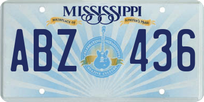 MS license plate ABZ436