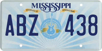 MS license plate ABZ438