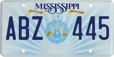 MS license plate ABZ445